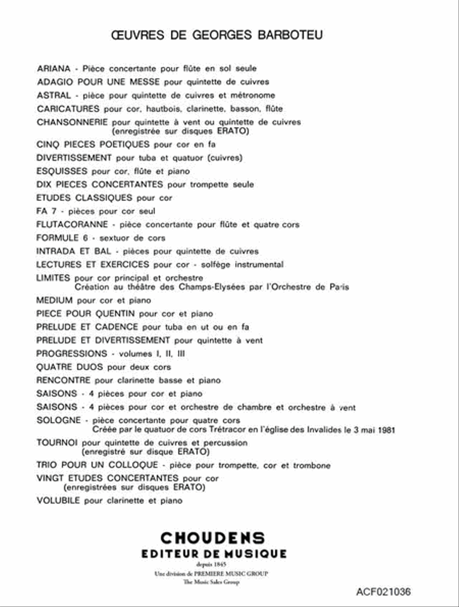 Fa 7 - Pieces For One Horn Horn scores gallery preview page 2