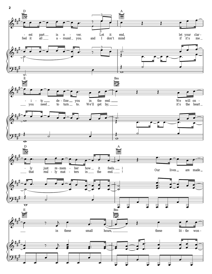 Little Wonders (from Meet The Robinsons) Acoustic Guitar scores gallery preview page 2