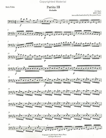 Preludio from Partita III in E major, BWV 1006