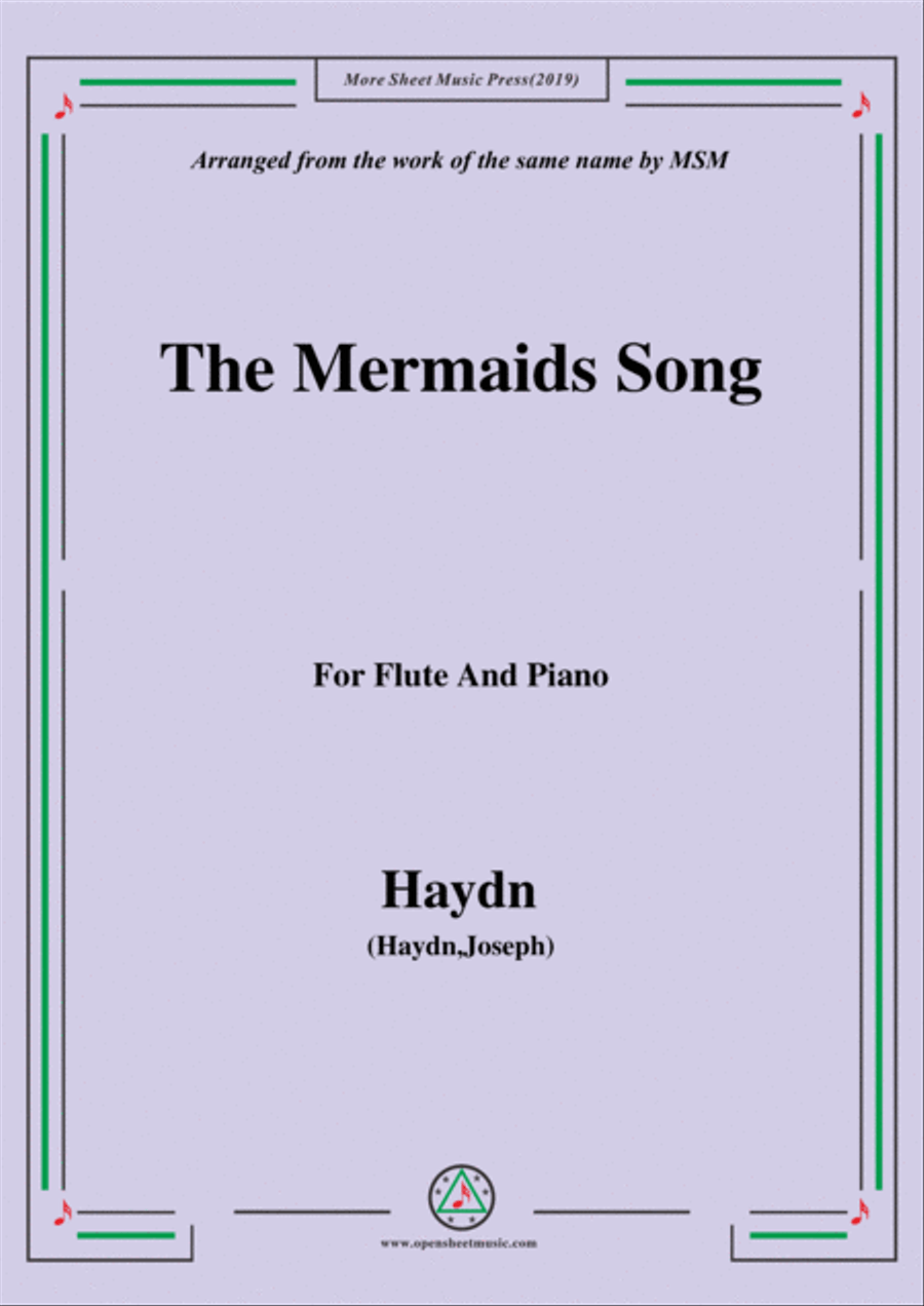 Haydn-The Mermaids Song, for Flute and Piano Flute Solo scores gallery preview page 1