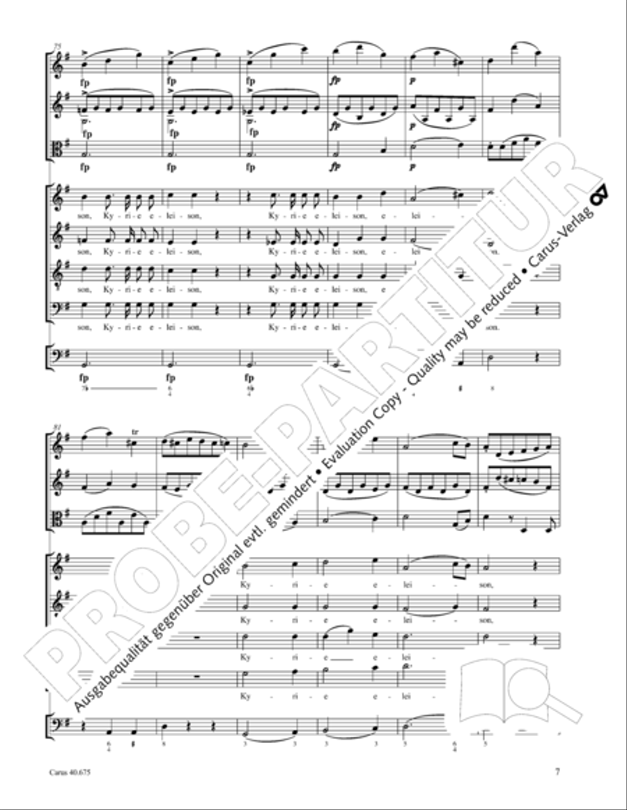Mass in G Major STB scores gallery preview page 20