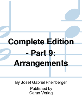 Book cover for Complete Edition - Part 9: Arrangements