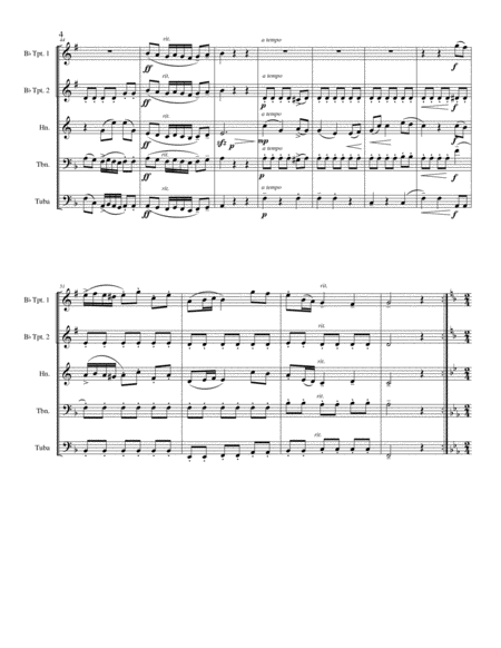 Three Short Pieces - brass quintet
