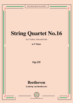 Book cover for Beethoven-String Quartet No.16 in F Major,Op.135