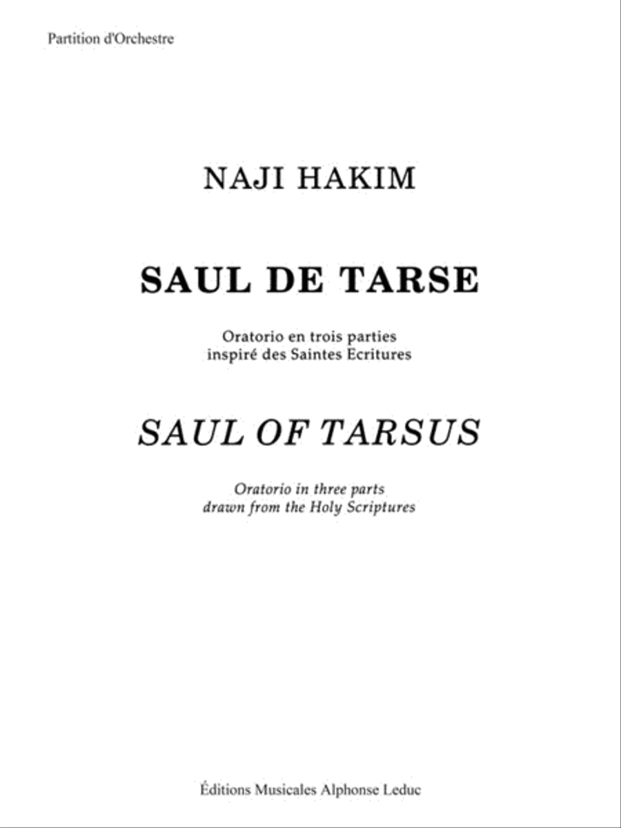 Saul De Tarse (choral-mixed Accompanied)