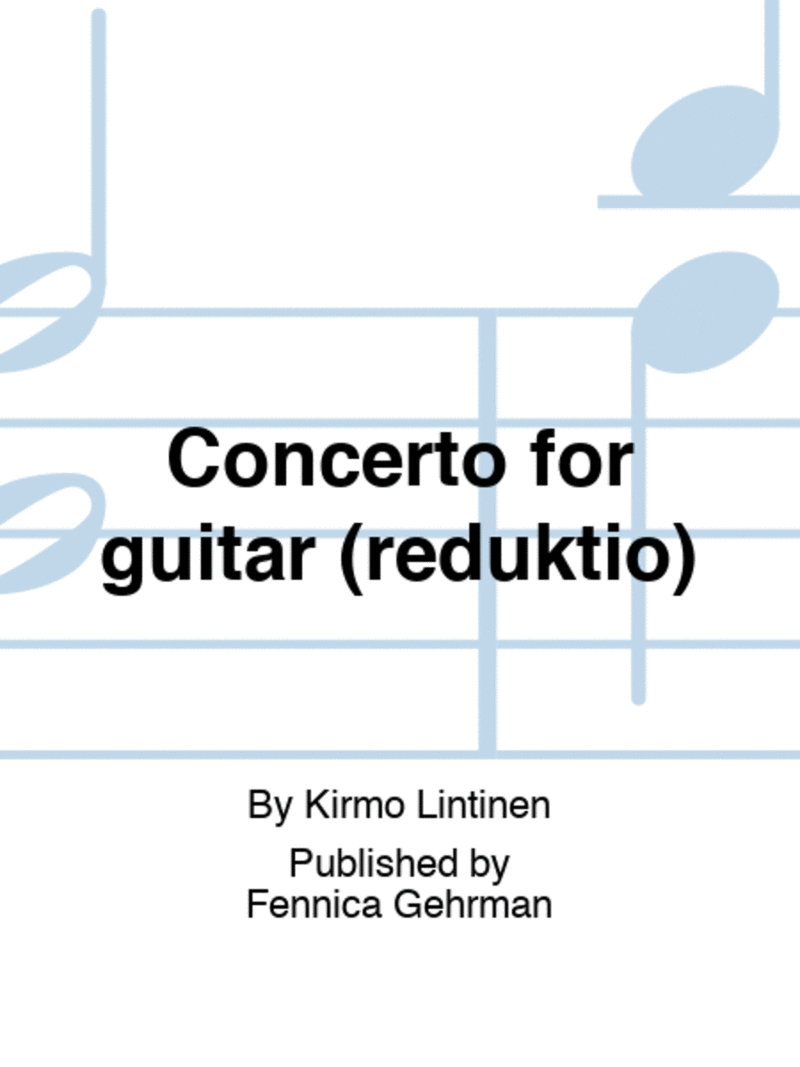Concerto for guitar (reduktio) Classical Guitar scores gallery preview page 1