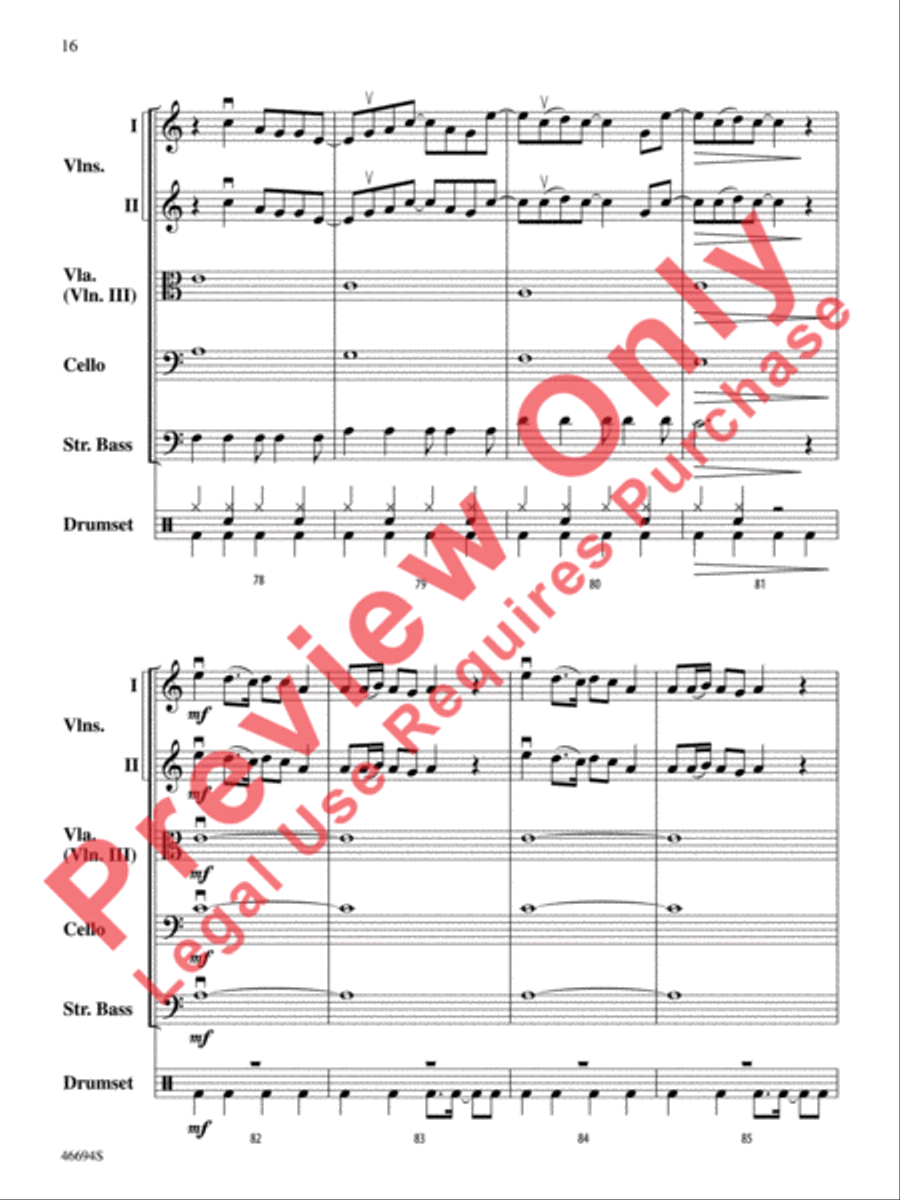The LEGO Ninjago Movie: Selections from the Motion Picture Soundtrack String Orchestra scores gallery preview page 17