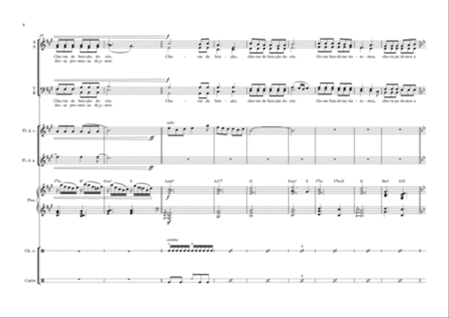 Chuvas de Benção (There Shall Be Showers Of Blessing) 4-Part scores gallery preview page 4