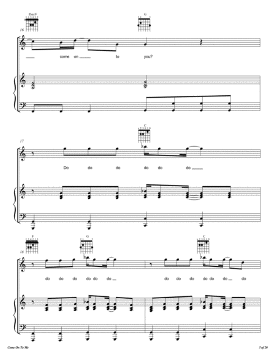 Come On To Me Voice scores gallery preview page 6