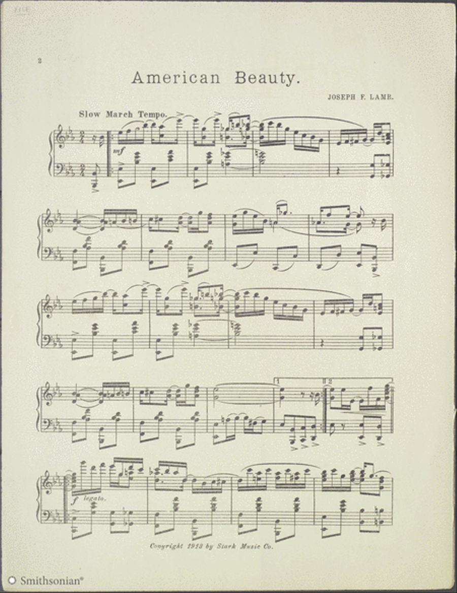American Beauty Rag Piano Solo scores gallery preview page 2