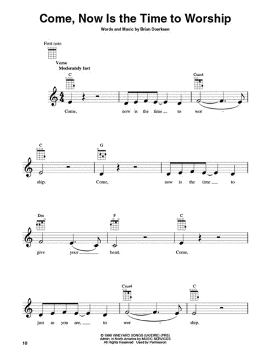 Worship Songs for Ukulele Ukulele scores gallery preview page 5
