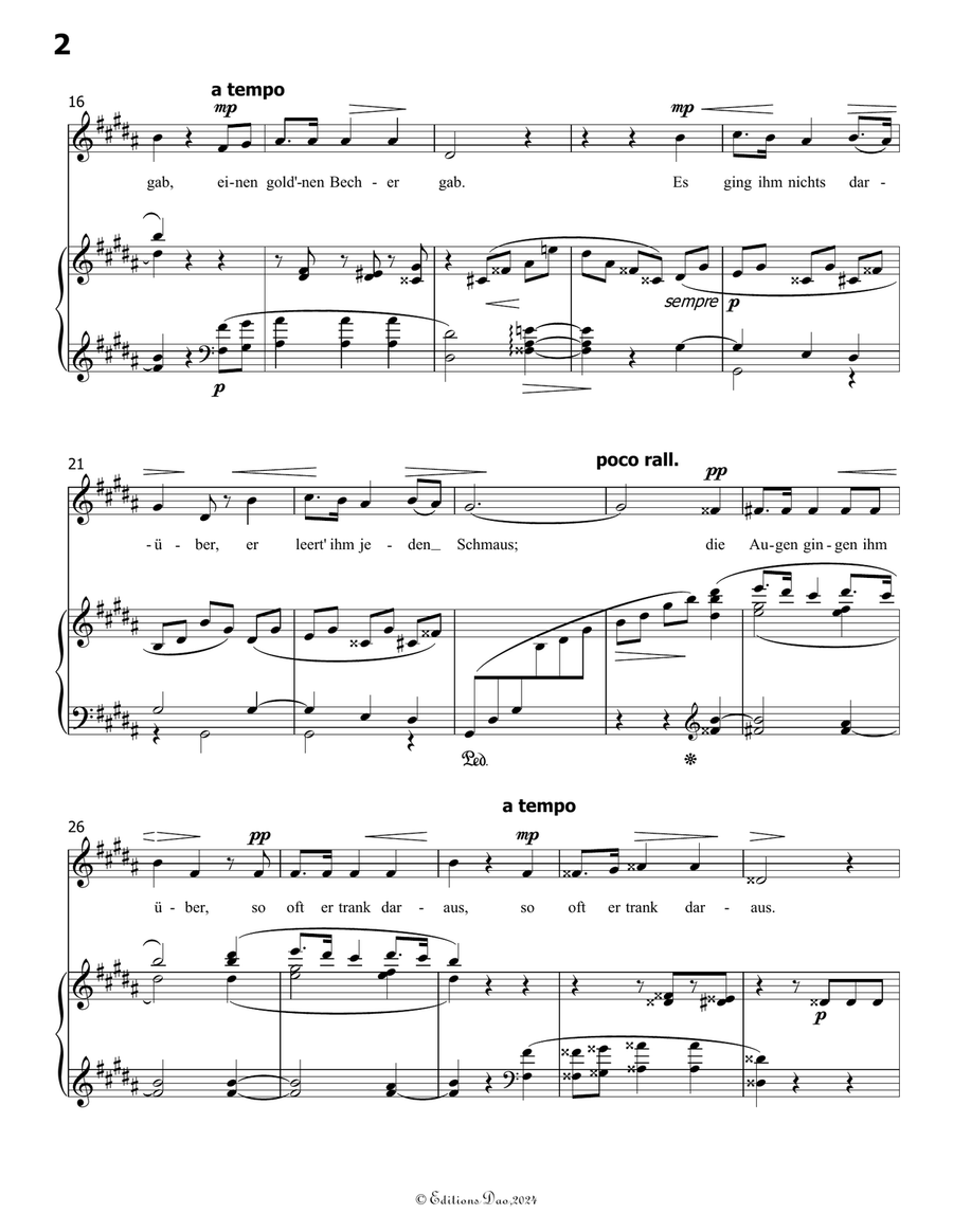 Der konig von thule, by Liszt, S.278, in g sharp minor Voice scores gallery preview page 4