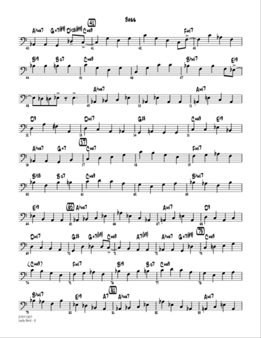 Lady Bird - Bass Part scores gallery preview page 2