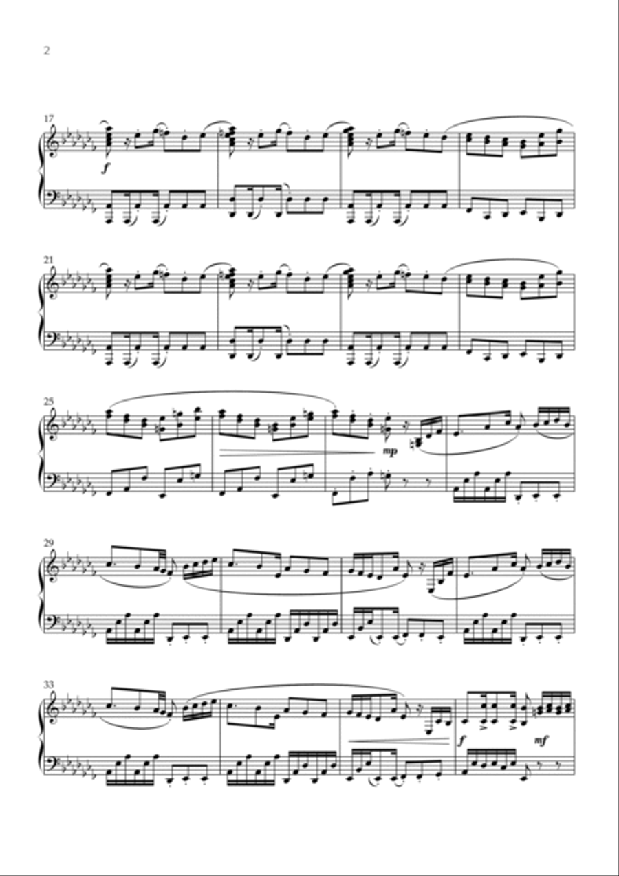 Spear Of Justice Spear Of Justice Piano Solo scores gallery preview page 2