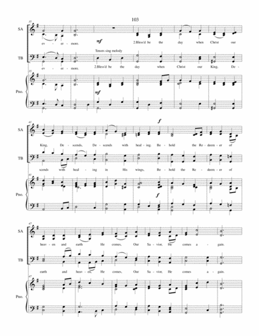 Hark, Hear the Sound of Trumpet Bold - SATB choir with piano accompaniment image number null