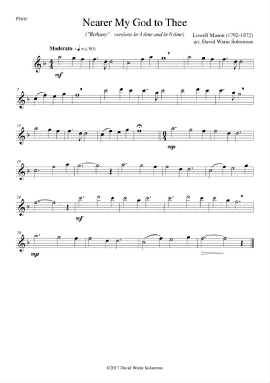 Nearer my God to Thee (Bethany) for wind quartet Woodwind Quartet scores gallery preview page 3