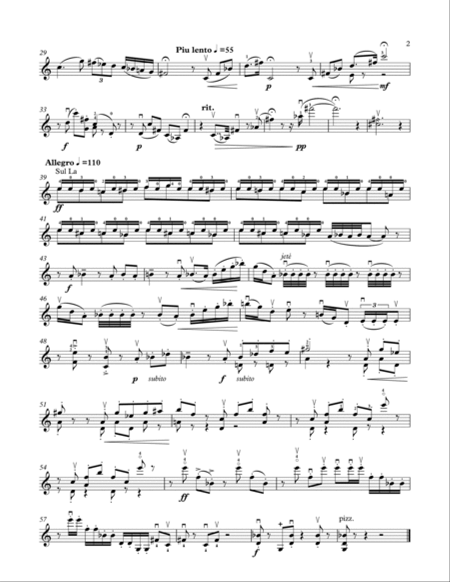 Three studies for violin solo Violin Solo scores gallery preview page 3