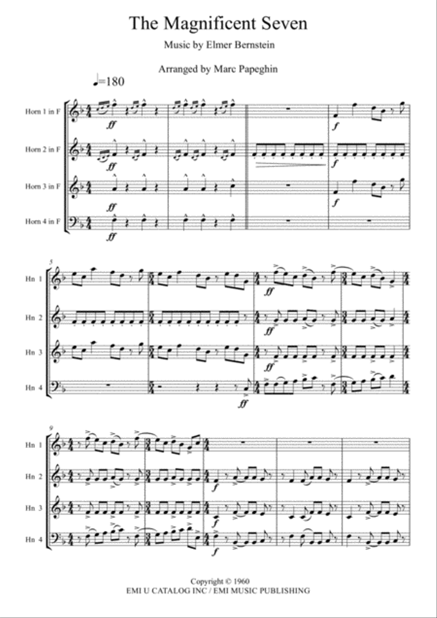The Magnificent Seven The Magnificent Seven Brass Ensemble scores gallery preview page 2