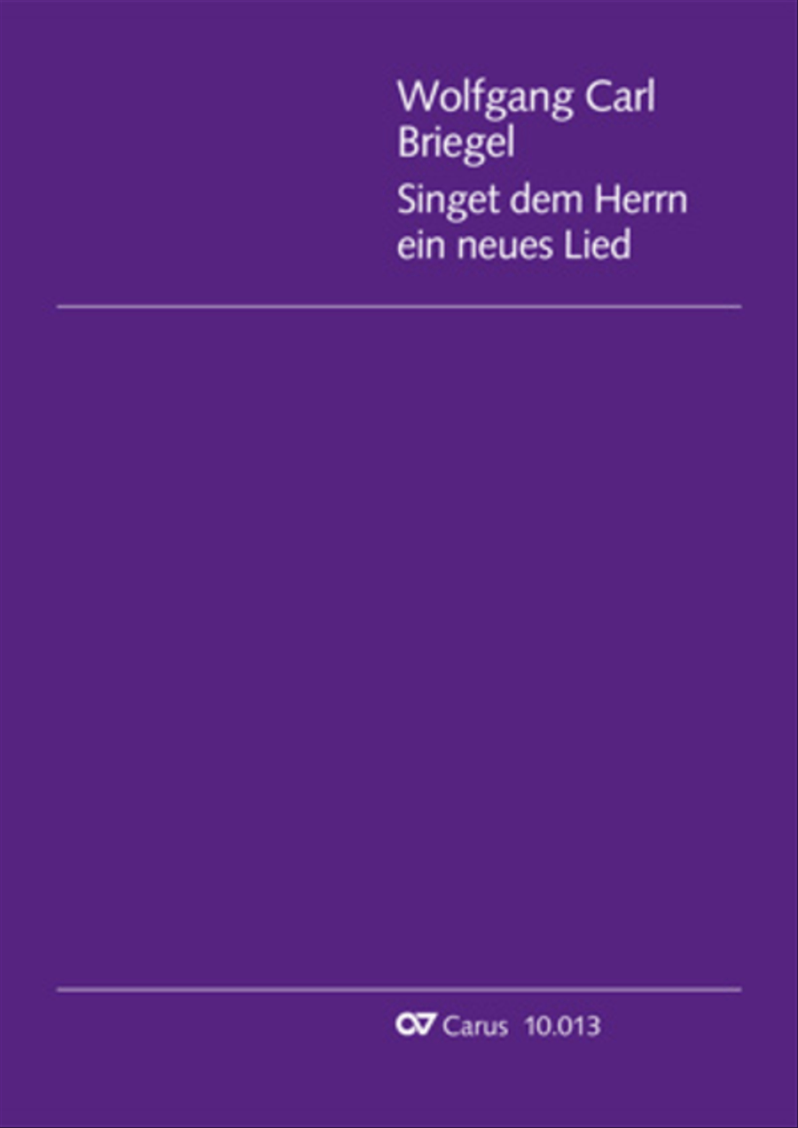 Sing to the Lord a new song (Singet dem Herrn ein neues Lied) 4-Part scores gallery preview page 1