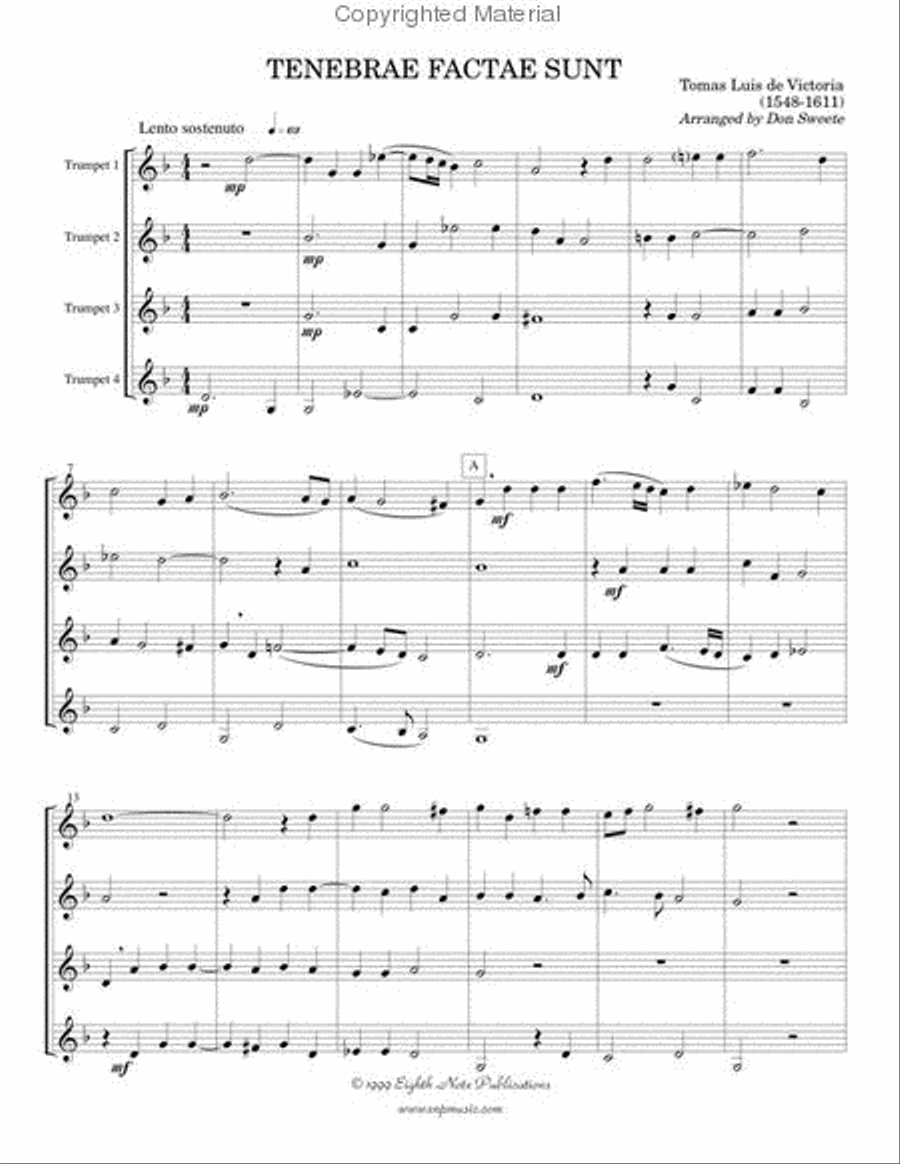 Tenebrae Factae Sunt Small Ensemble scores gallery preview page 2