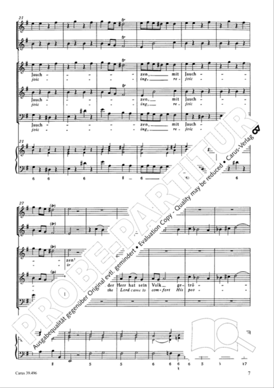 Triumph, O heavens (Jauchzet, ihr Himmel) SA scores gallery preview page 8