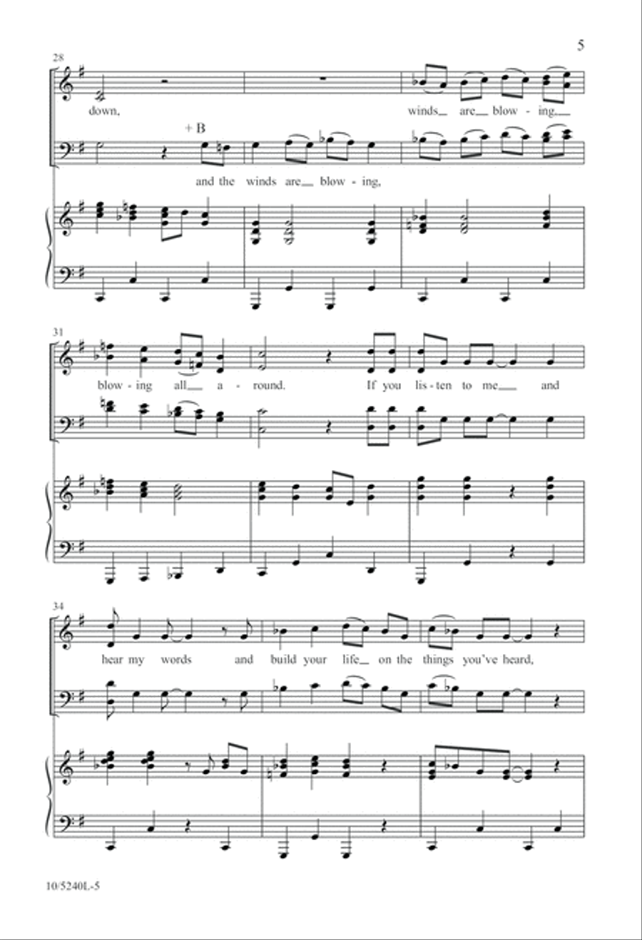 Build Your House on the Solid Rock 4-Part scores gallery preview page 5