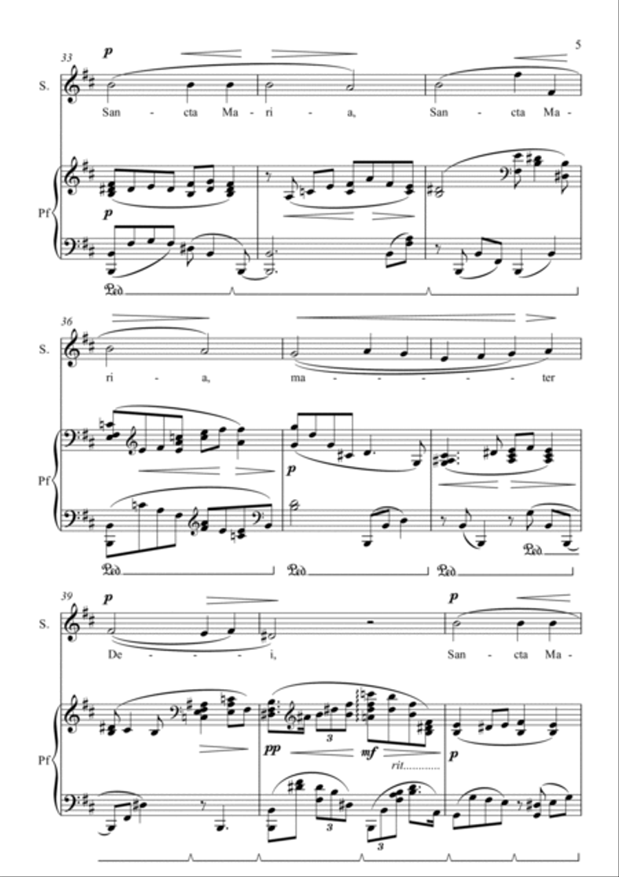 Ave Maria High Voice scores gallery preview page 5