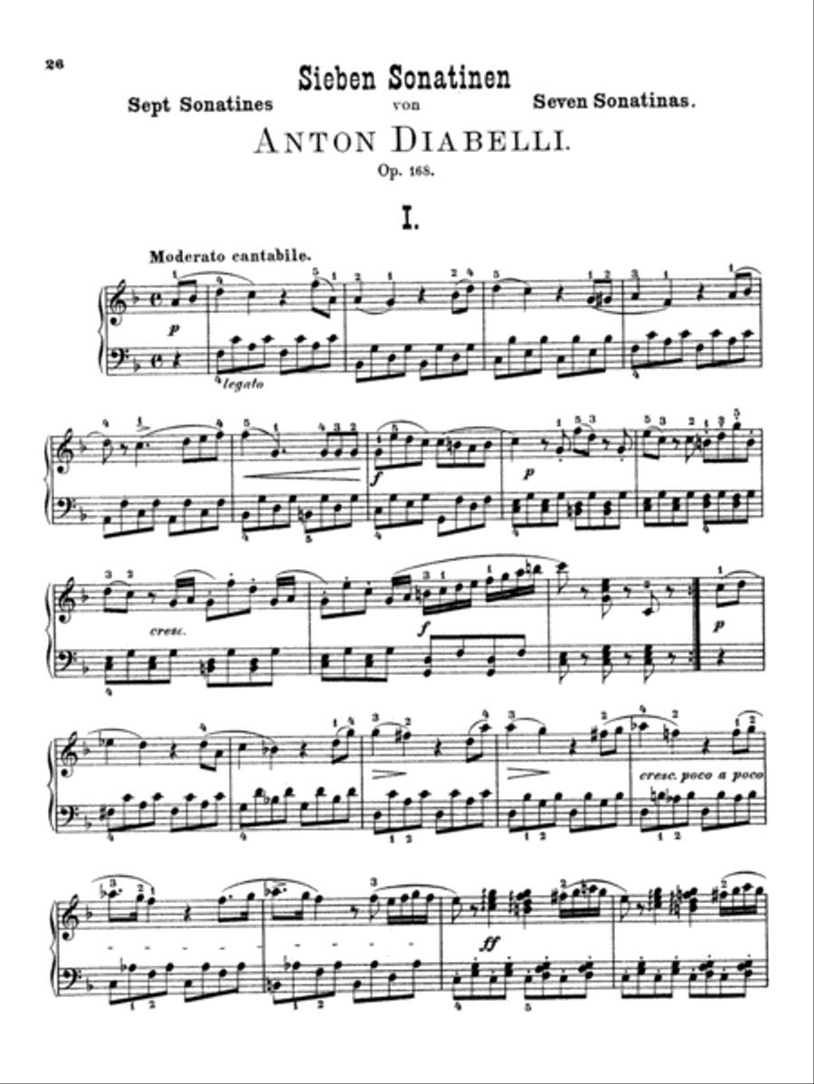 Cramer: Eleven Sontinas Piano Solo scores gallery preview page 1