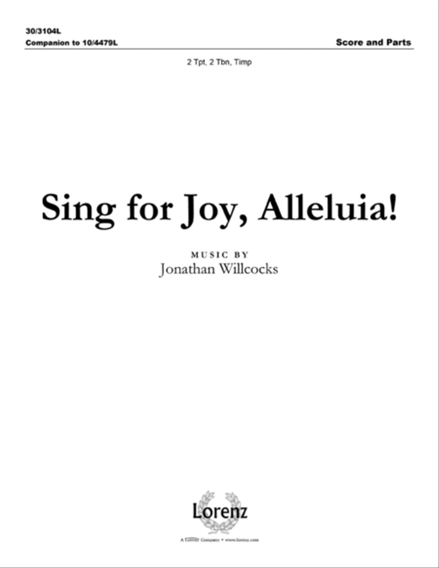 Sing for Joy, Alleluia! - Brass and Percussion Score and Parts Choir scores gallery preview page 1