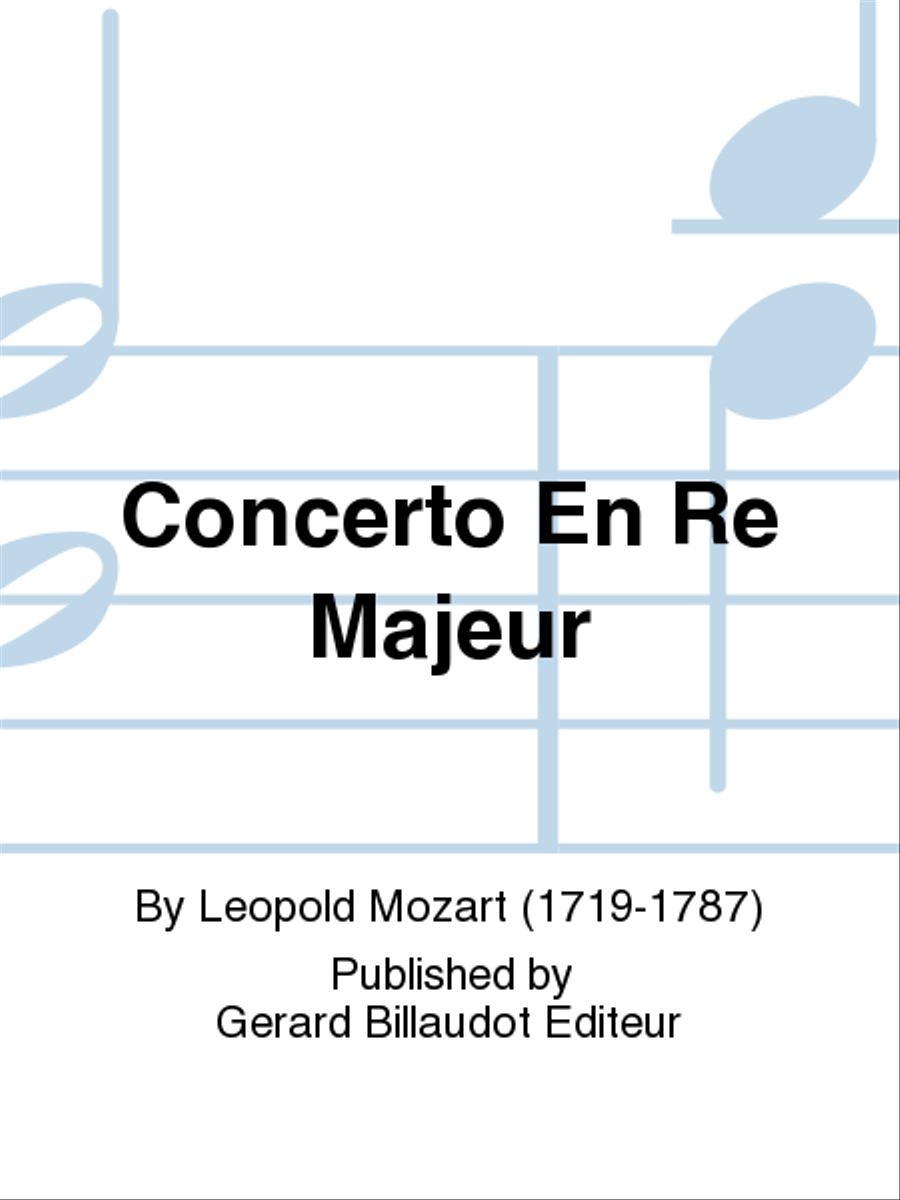 Concerto En Re Majeur Concerto En Re Majeur Orchestra scores gallery preview page 1