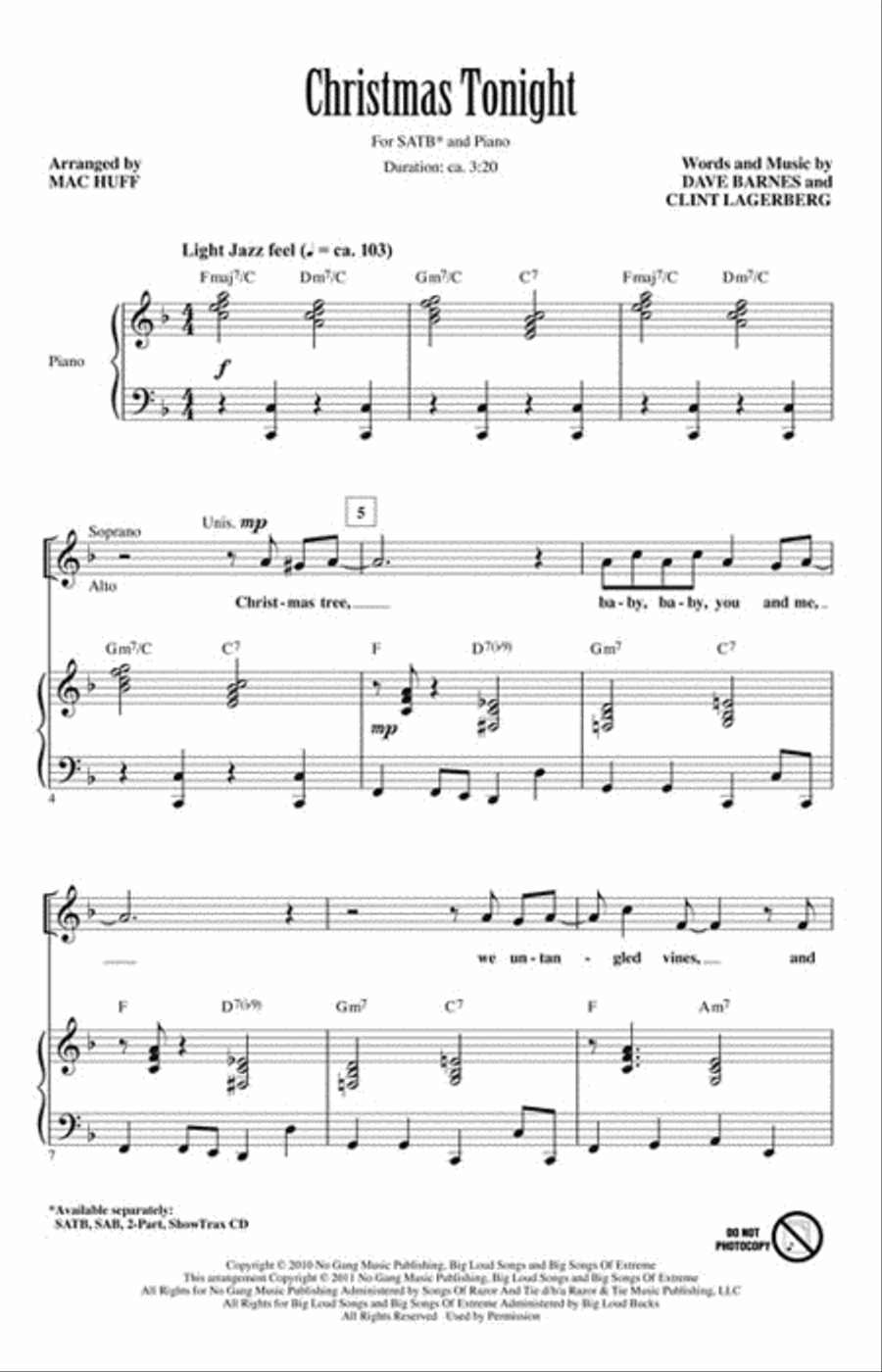 Christmas Tonight Choir scores gallery preview page 2