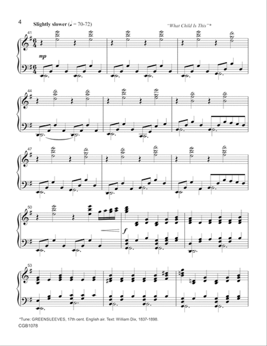 A Christmas Carol Collage - Keyboard Score Handbell Choir scores gallery preview page 4