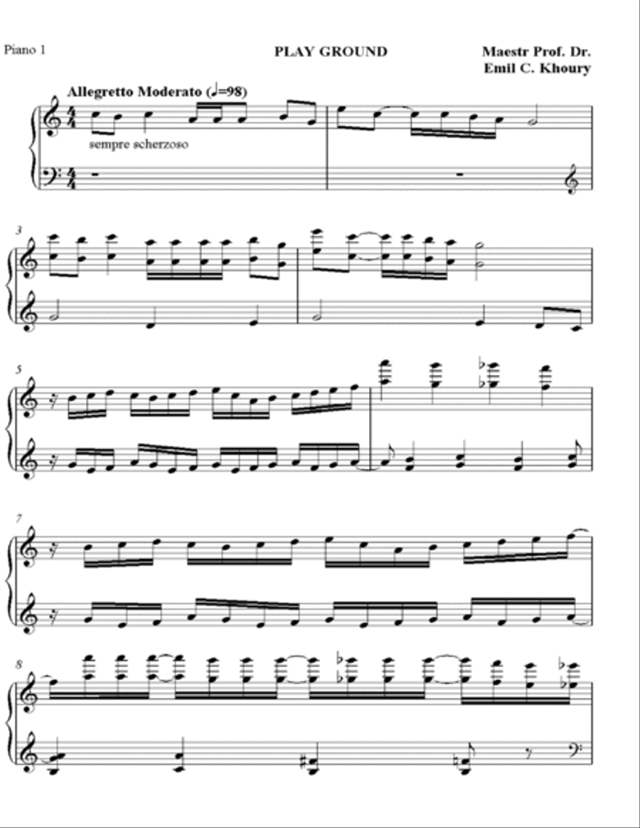 Play Ground Play Ground Piano Solo scores gallery preview page 6