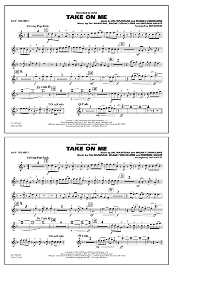 Take On Me - 1st Bb Trumpet
