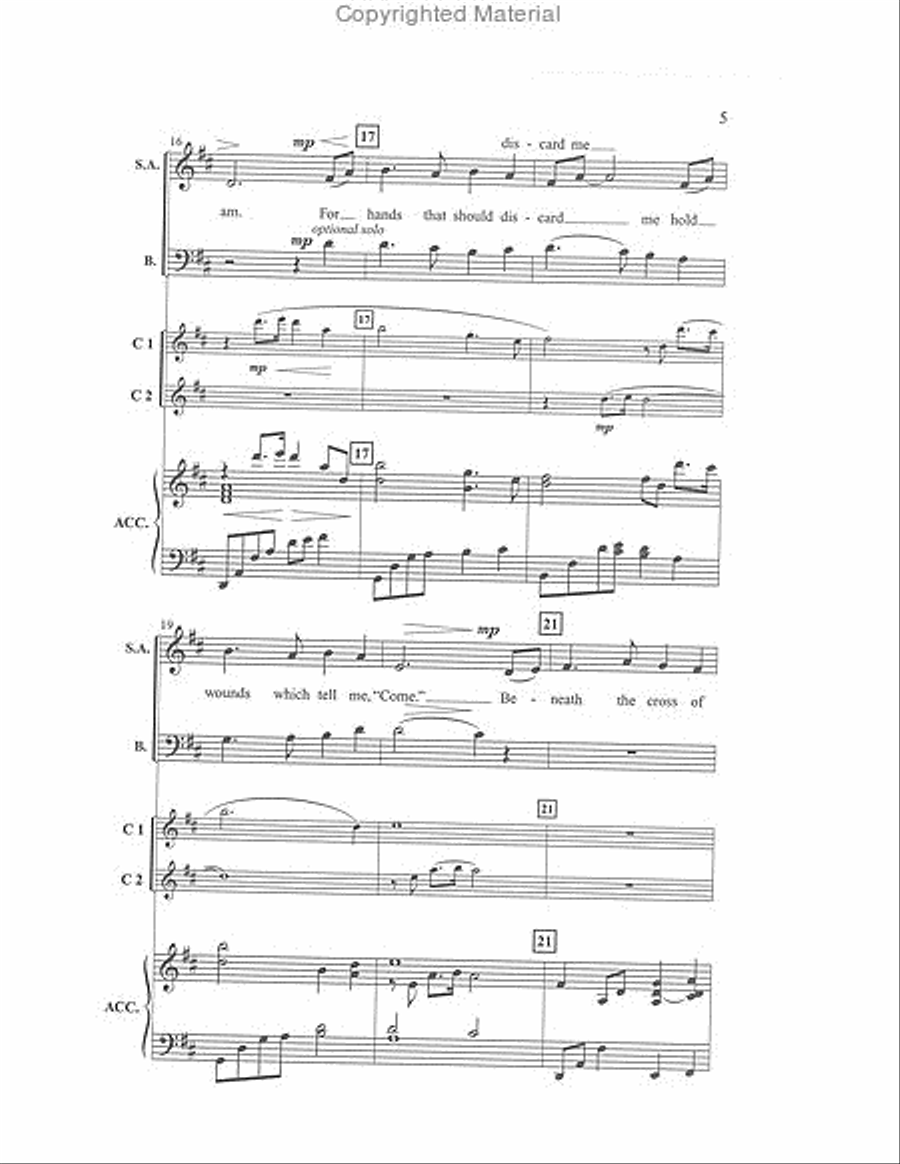 Beneath the Cross 3-Part scores gallery preview page 5
