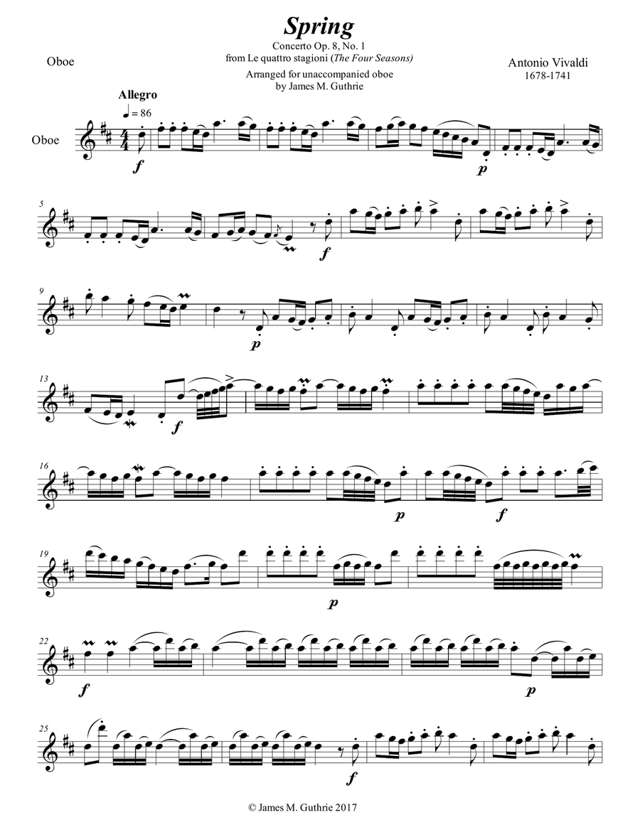 Oboe vivaldi hot sale