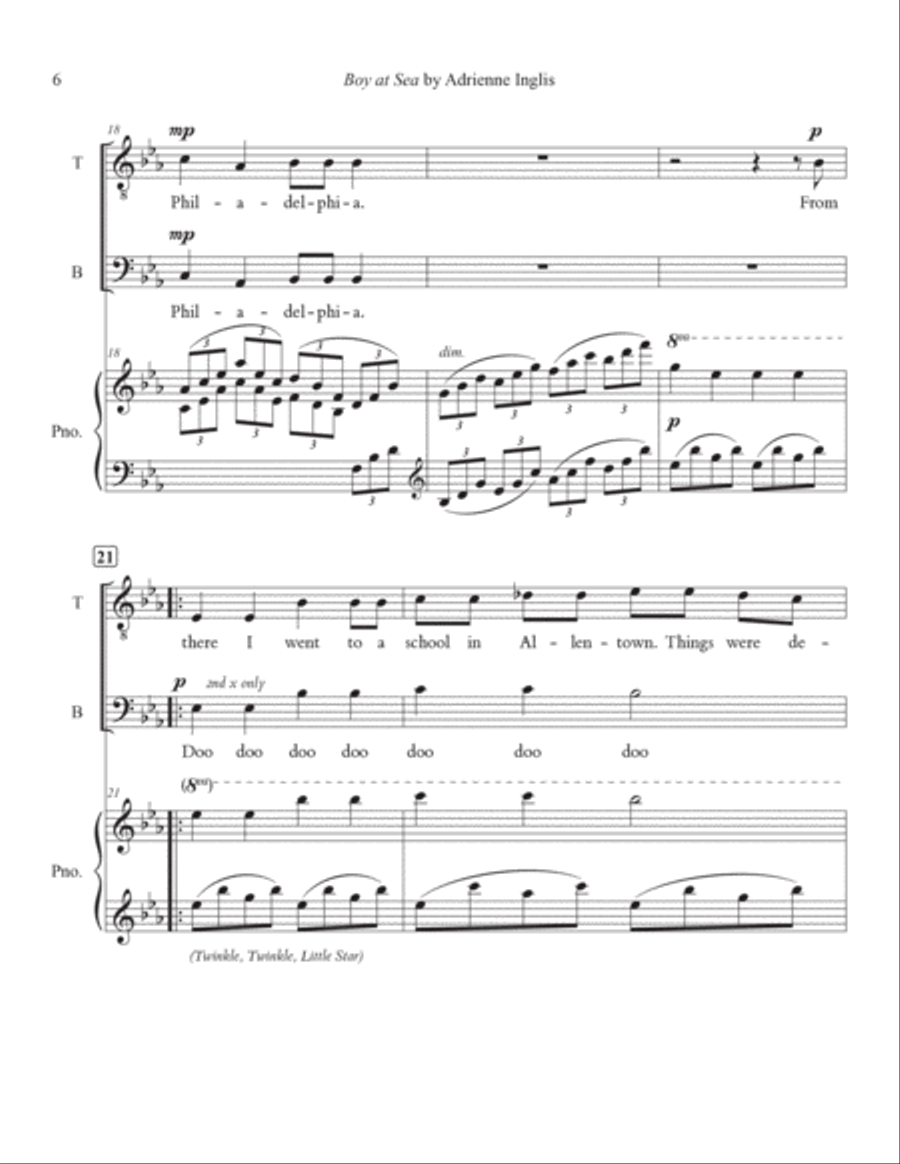 Boy at Sea for TB and piano TB scores gallery preview page 6