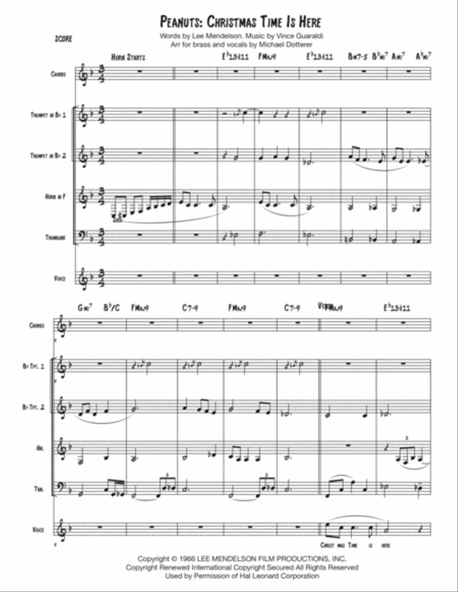 Christmas Time Is Here Large Ensemble scores gallery preview page 5