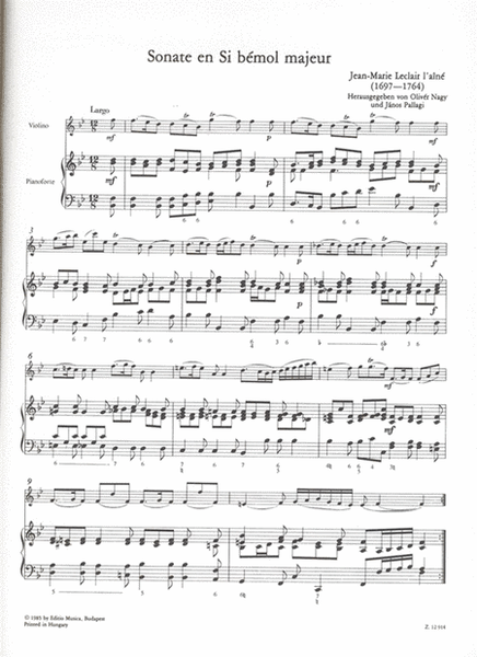 6 Sonaten II für Violine und Basso continuo