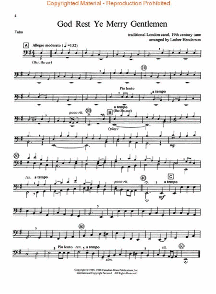 The Canadian Brass Christmas Brass Quintet scores gallery preview page 3