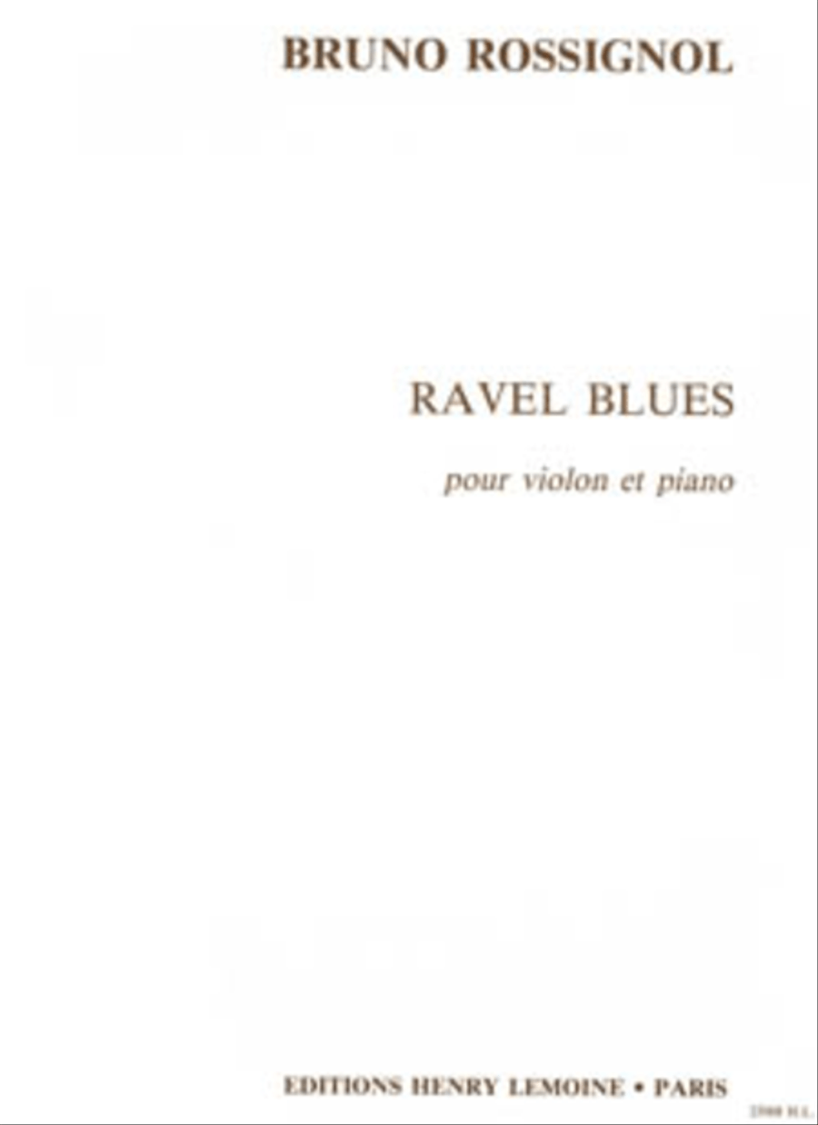 Ravel Blues Violin Solo scores gallery preview page 1