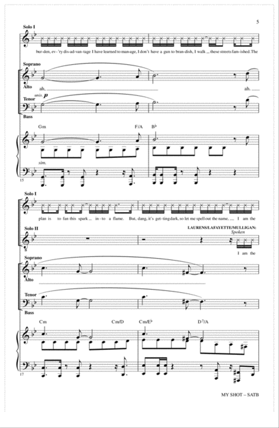 My Shot (from Hamilton) (arr. Roger Emerson) 4-Part scores gallery preview page 4