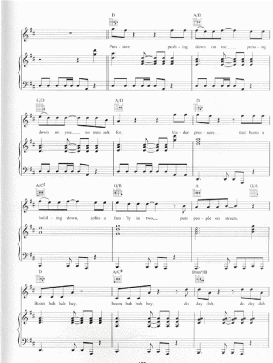 Under Pressure Piano scores gallery preview page 2