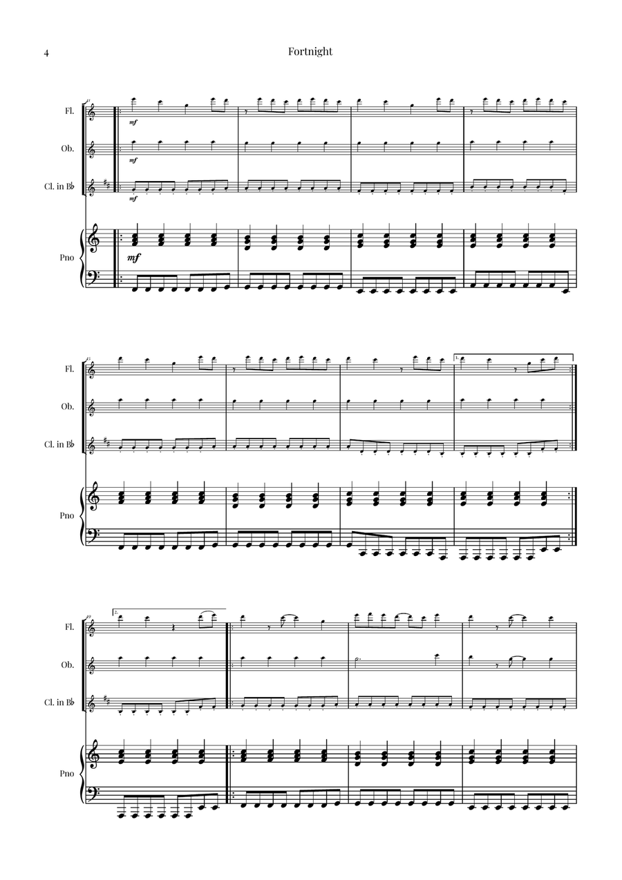 Fortnight Woodwind Trio scores gallery preview page 4