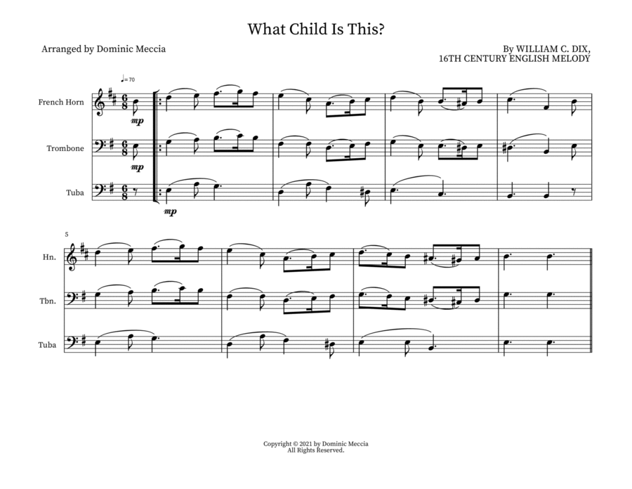 What Child Is This? Small Ensemble scores gallery preview page 1