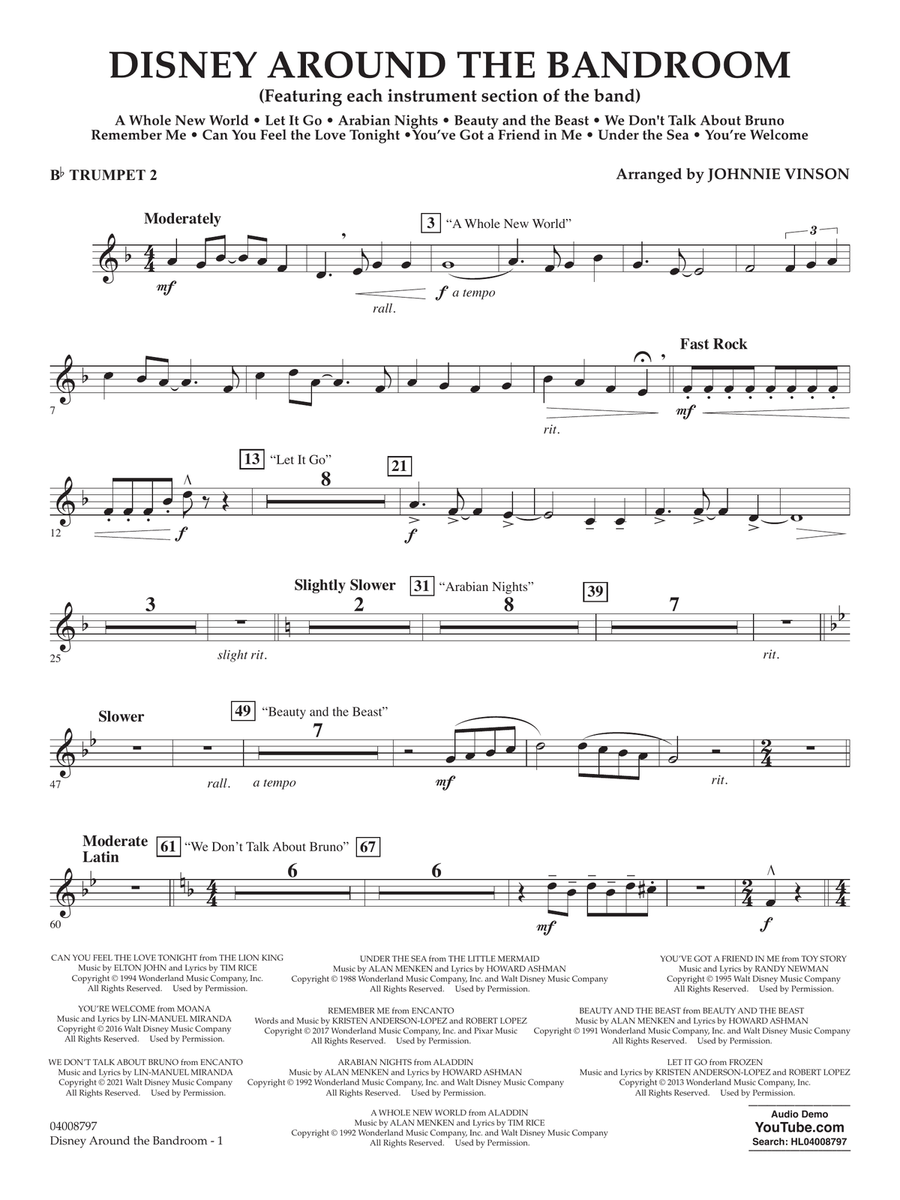 Disney Around the Bandroom - Bb Trumpet 2