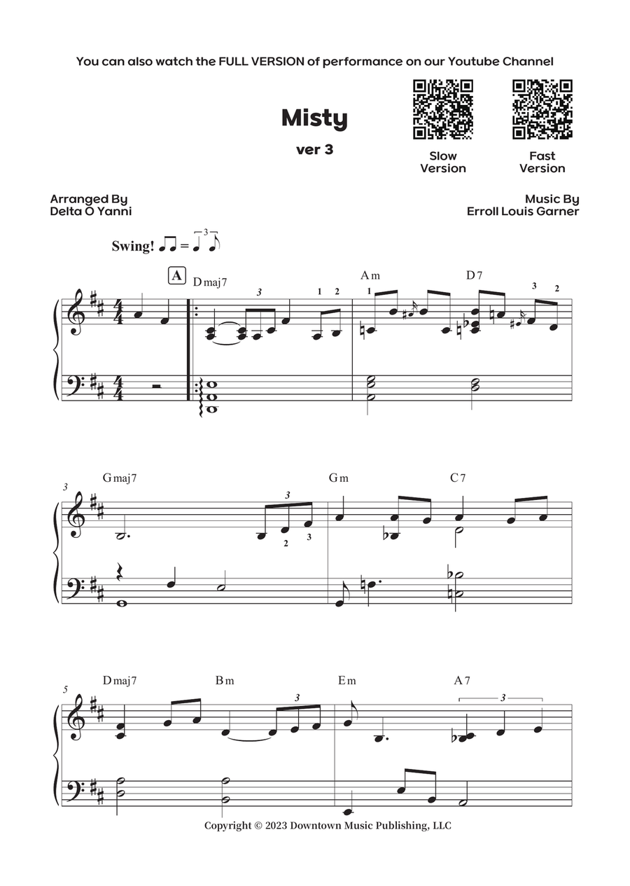 Misty Piano Method scores gallery preview page 1