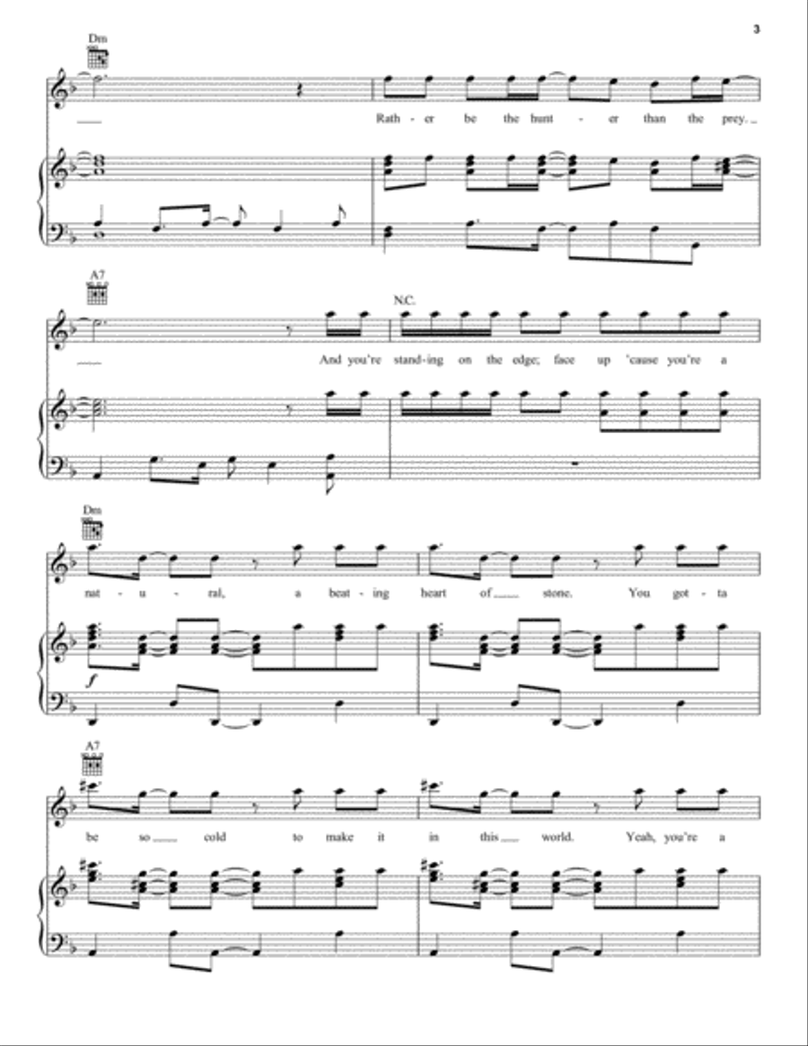 Natural Natural Piano, Vocal, Guitar scores gallery preview page 3