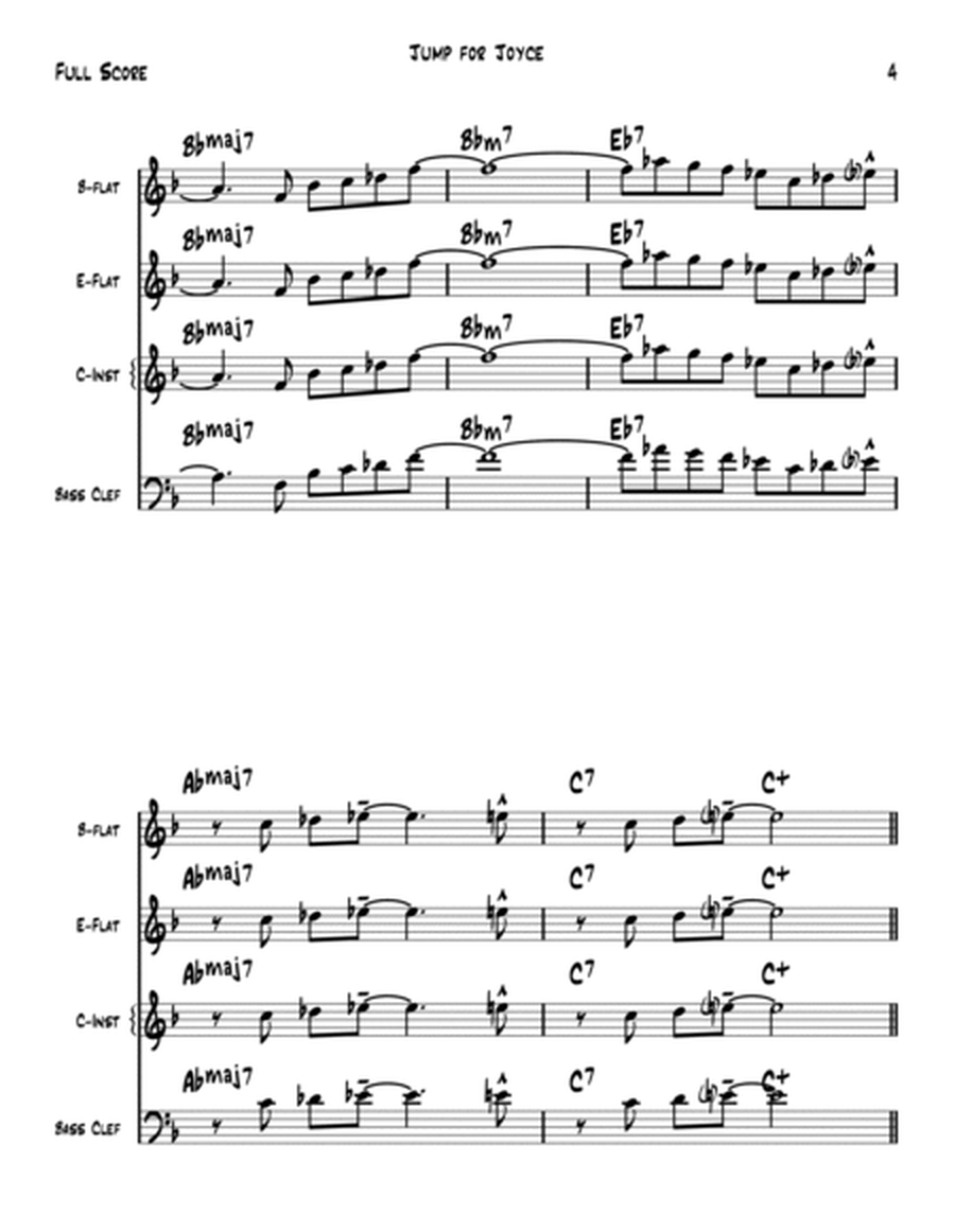 Jump for Joyce - Lead Sheet image number null