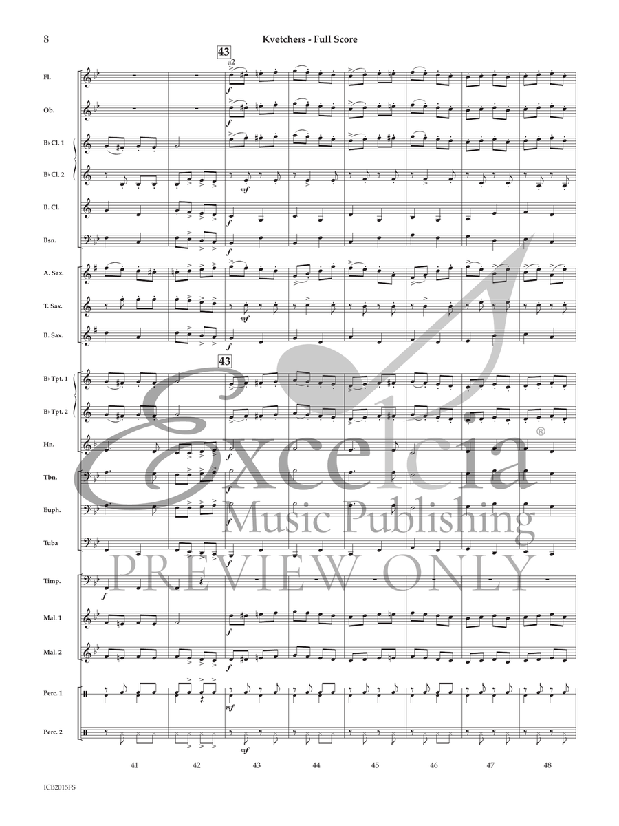 Kvetchers (Score) Concert Band scores gallery preview page 8
